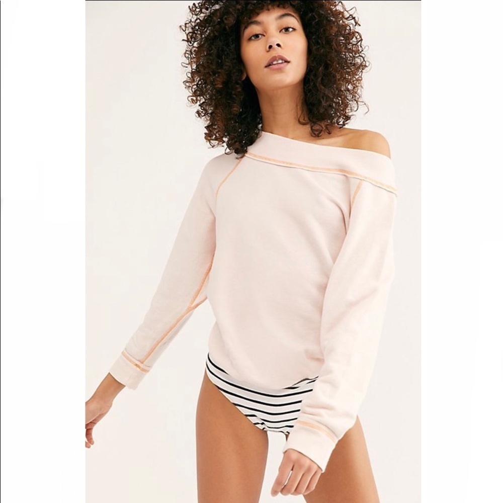 Free People You Bet Sweatshirt Bodysuit